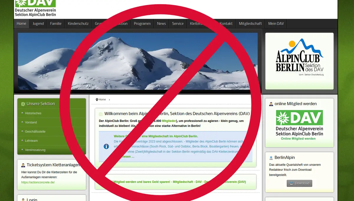 Website alt | © DAV/AlpinClub Berlin