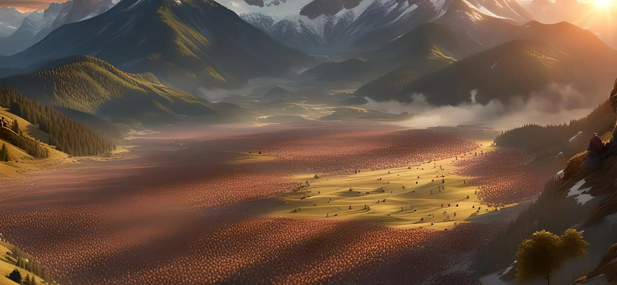Tausende sitzen in den Bergen | © Nightcafe AI with SDXL1.0