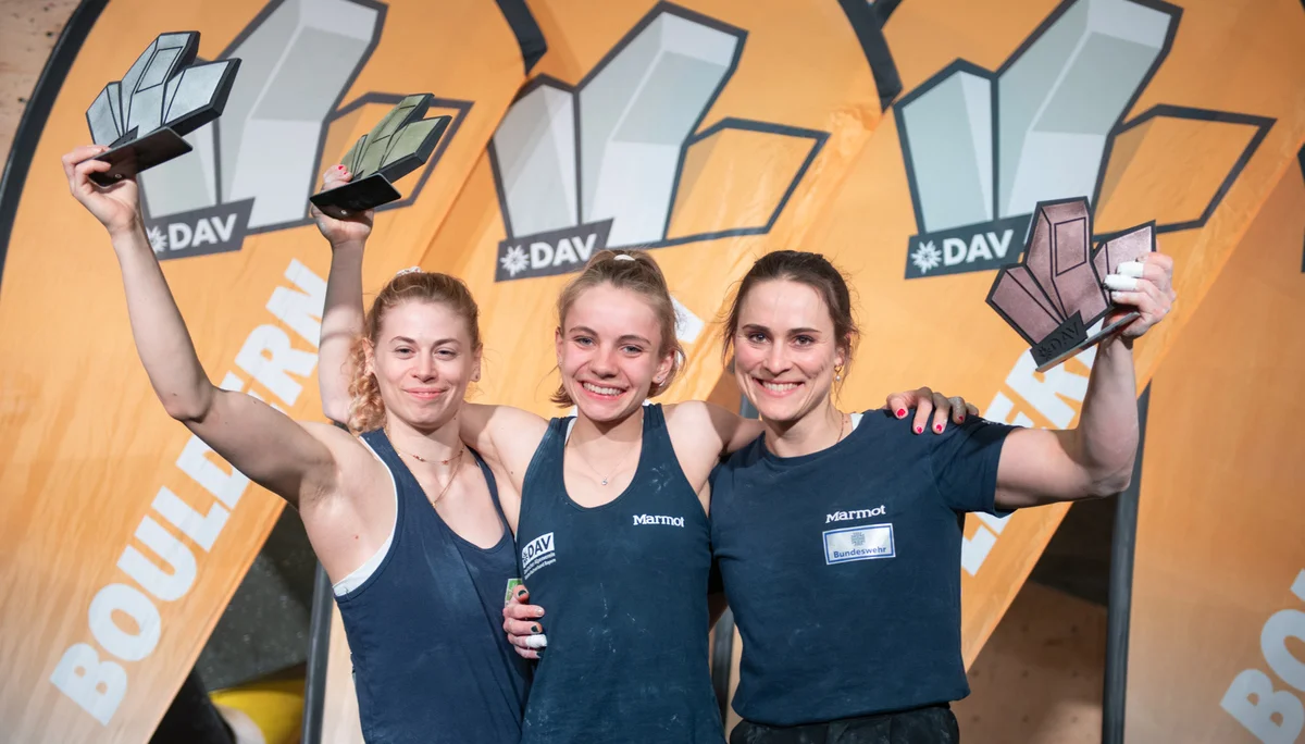 DM 2024 Bouldern - Podium Damen | © DAV/Thomas Schermer