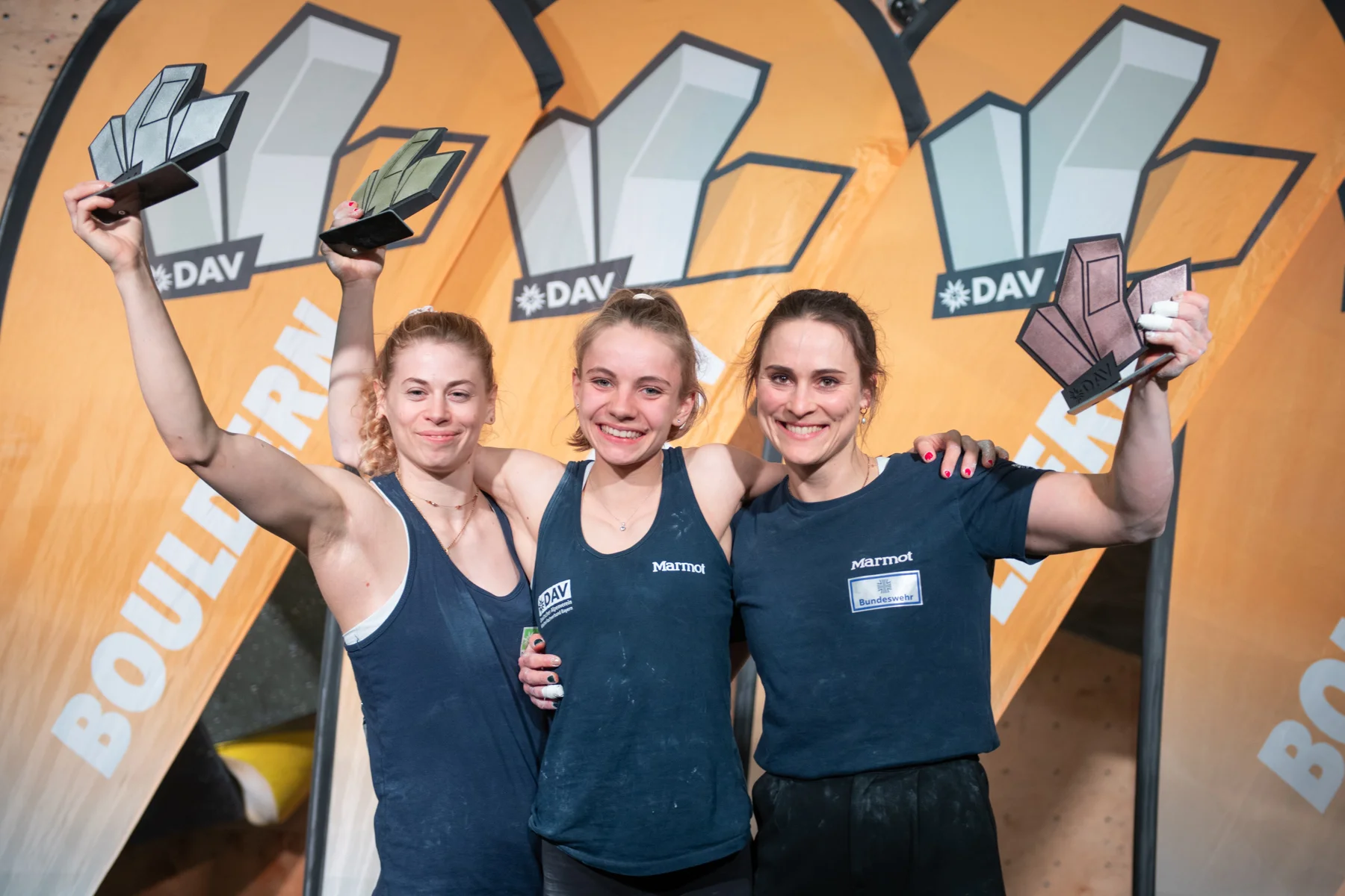 DM 2024 Bouldern - Podium Damen | © DAV/Thomas Schermer