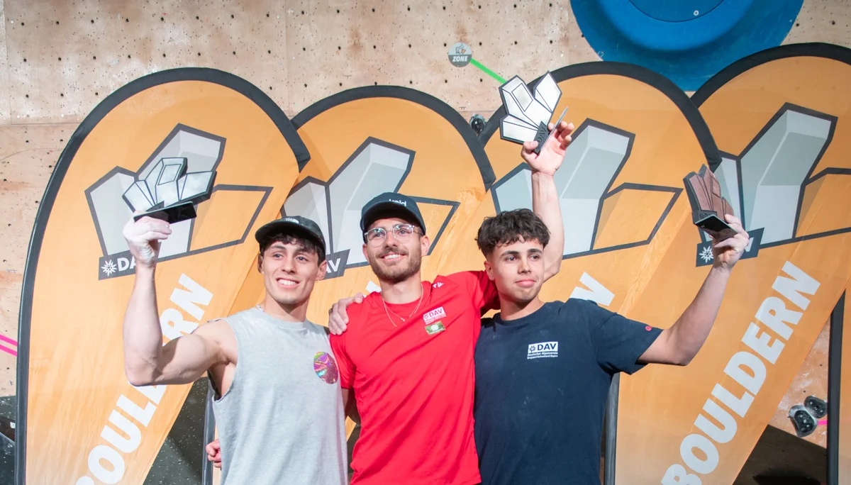 DM 2024 Bouldern - Podium Herren | © DAV/Thomas Schermer