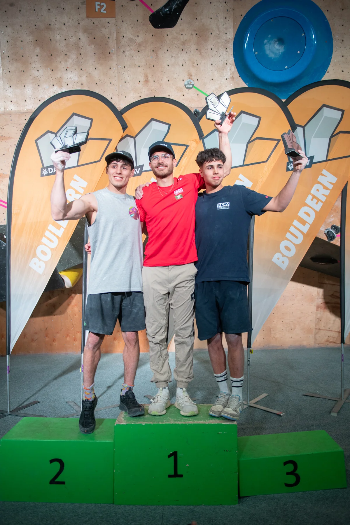 DM 2024 Bouldern - Podium Herren | © DAV/Thomas Schermer
