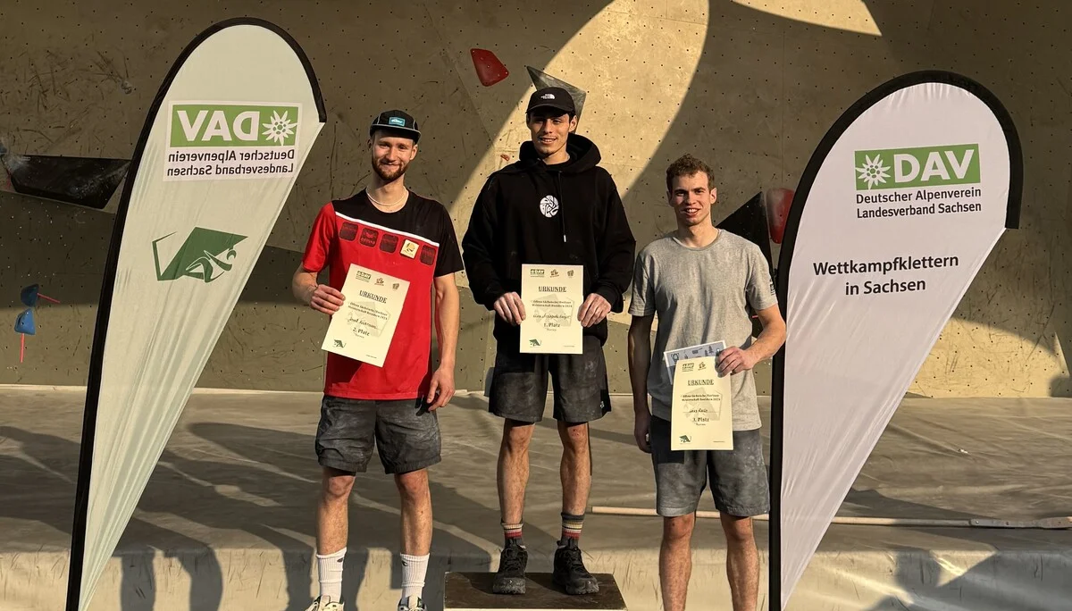 LM Bouldern 2024 Podium Herren | © DAV LV Berlin