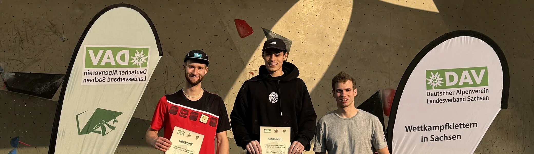 LM Bouldern 2024 Podium Herren | © DAV LV Berlin