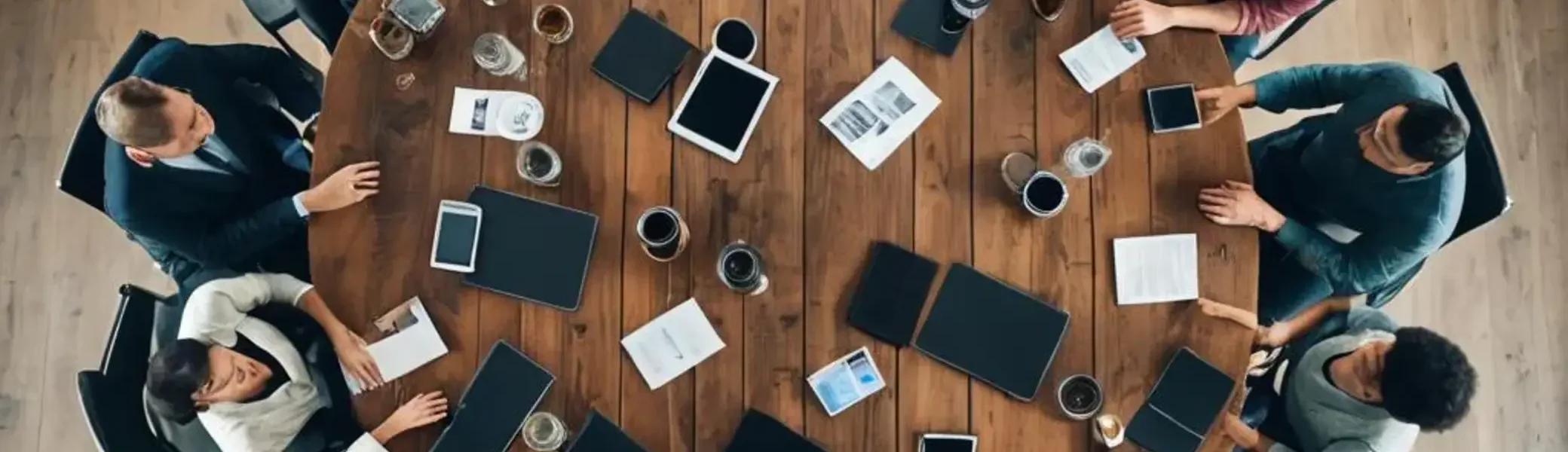 People around a table | © Nightcafe AI with Dreamshaper XL Lightning