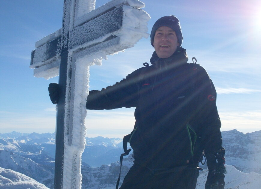 Mike Kopptiz | © Mike Koppitz Mike Koppitz am Gipfelkreuz | © Mike Koppitz