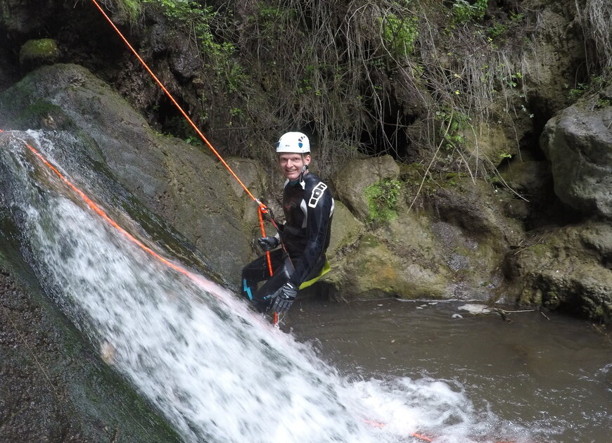 Pudewill | © Daniel Pudewill Daniel Pudewill beim Canyoning | © Daniel Pudewill