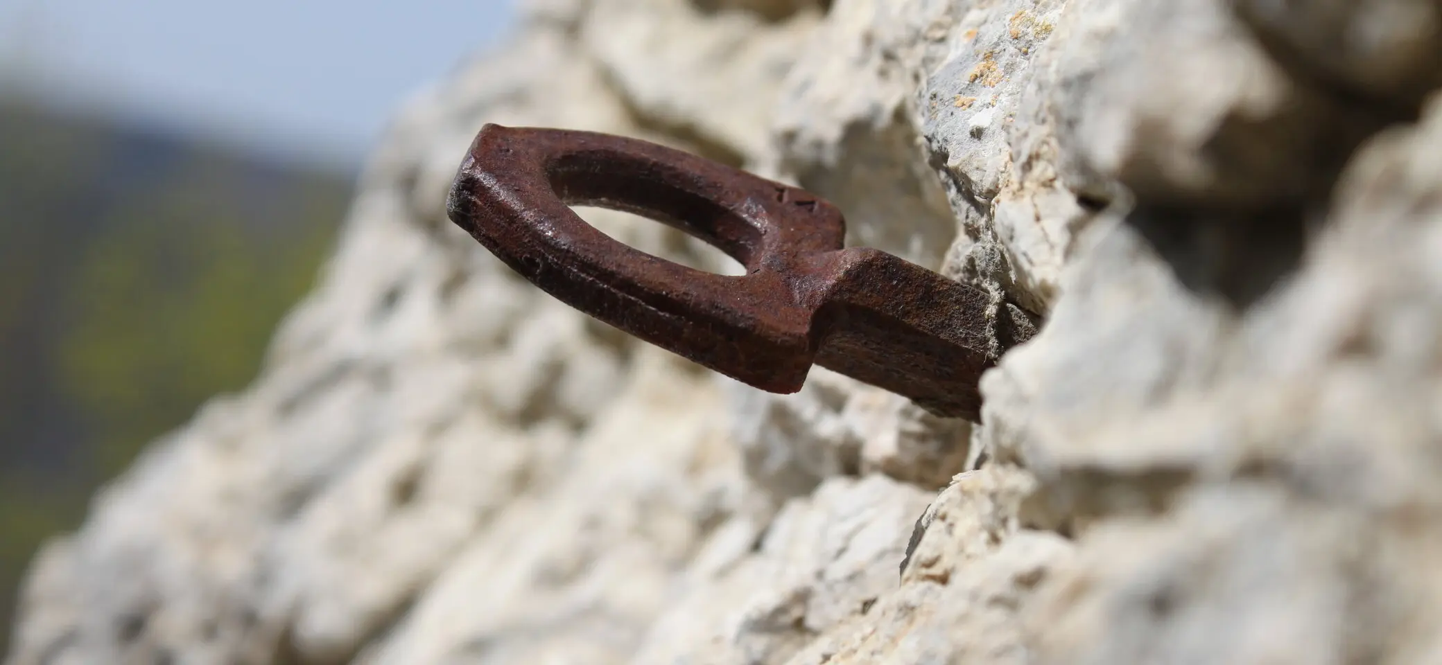 Alter Schlaghaken am Reußenstein, Schwäbische Alb. | © DAV/Steffen Reich